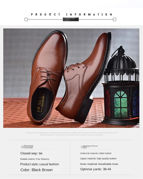 Elegant Men's Black Leather Oxfords for Formal Occasions - Perfect Wedding, Party, Office, and Business Shoes for Men